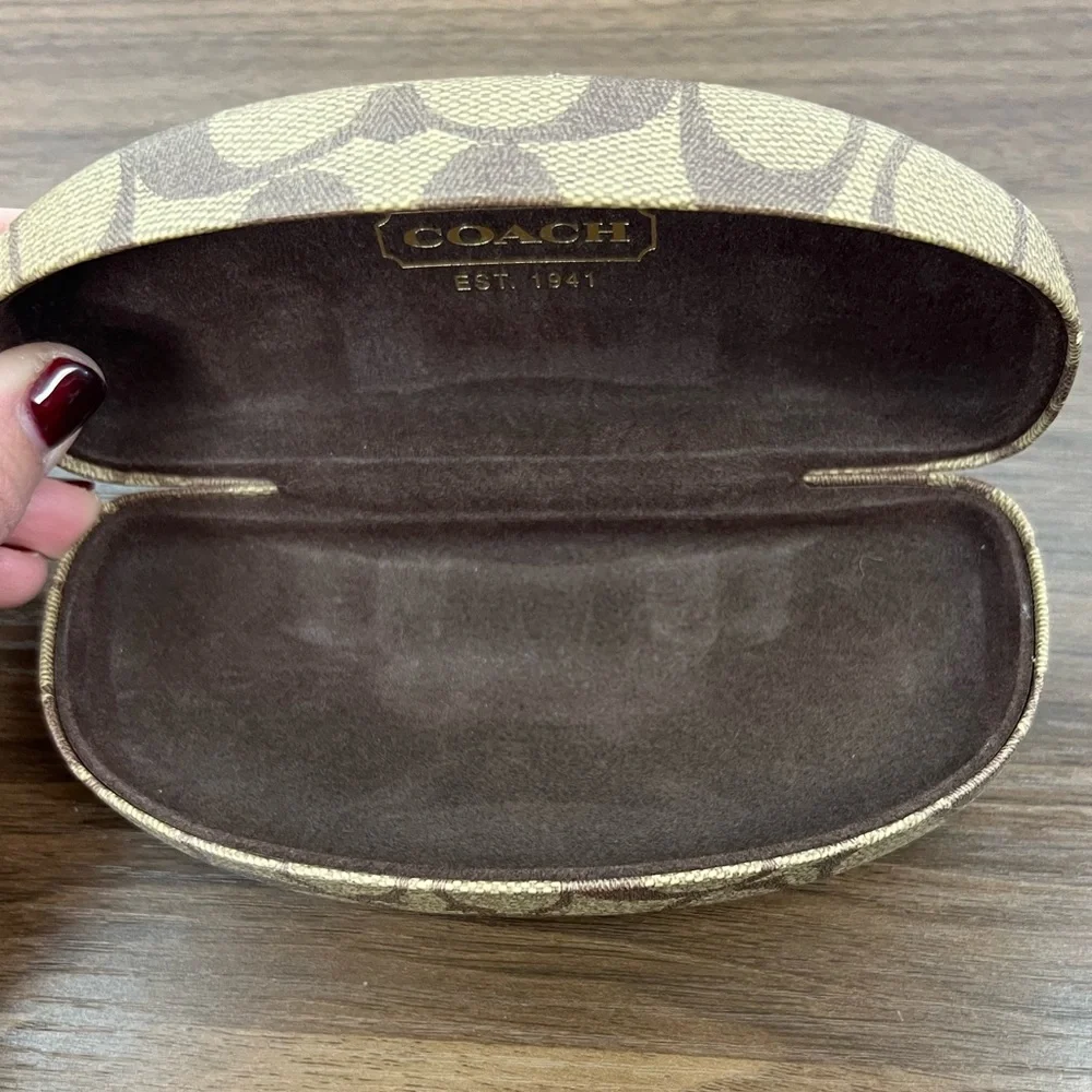 Coach Signature Logo Hardshell Glasses Case